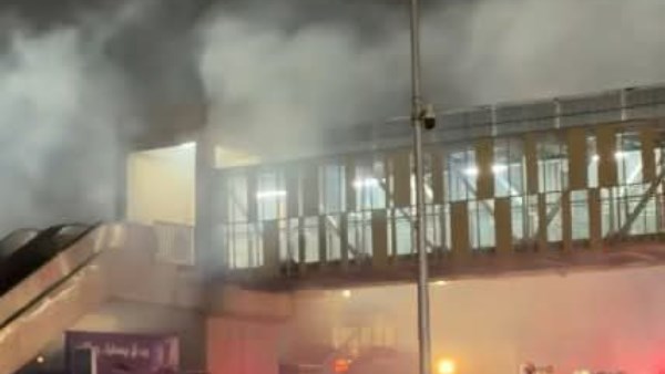 حريق بجوار النادى الأهلى بمدينة نصر