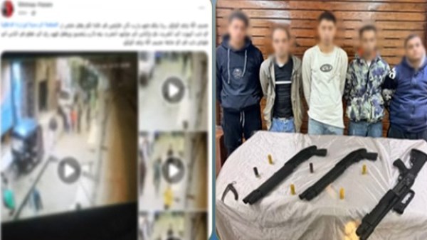 ضبط 5 ملثمين أطلقوا النار على 3 شباب في شبرا الخيمة