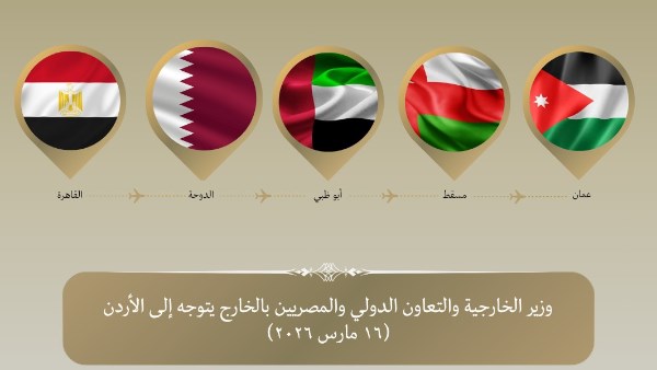 وزير الخارجية يتوجه إلى الأردن في رابع محطة من جولته العربية