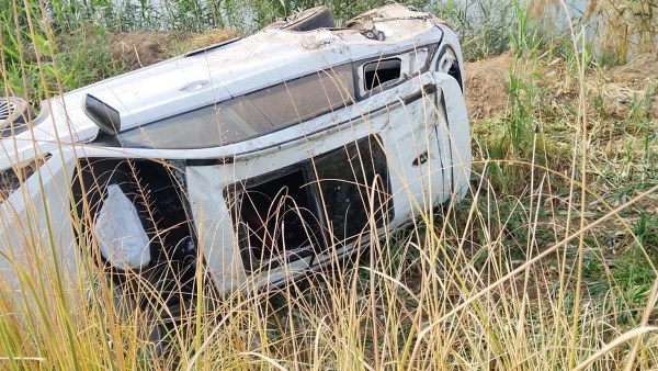 حادث انقلاب سيارة ملاكي