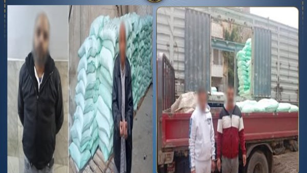 القبض على 4 أشخاص بحوزتهم 20 طن دقيق مدعم لإعادة بيعها بالسوق السوداء 