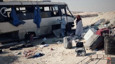 انقلاب اتوبيس بالمنيا