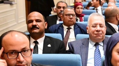 النائب علي معوض خلال الاجتماع