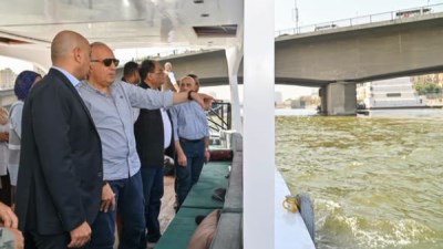 تفقد حالة نهر النيل وجسوره بنطاق محافظتي القاهرة والجيزة