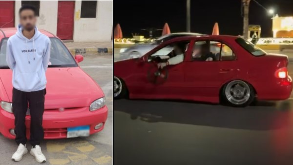 ضبط قائد سيارة بالسويس 