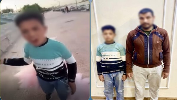 ضبط طفل من الباعة الجائلين ووالده 