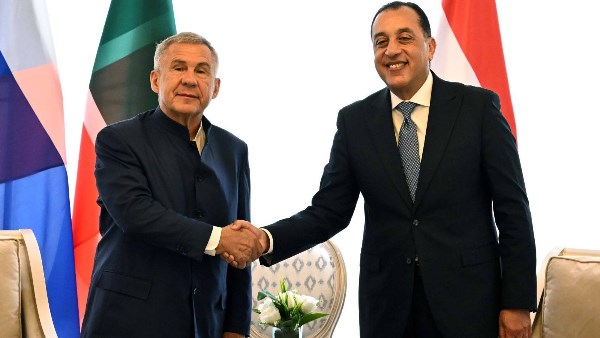 رئيس الوزراء يستقبل رئيس جمهورية تتارستان بروسيا الاتحادية