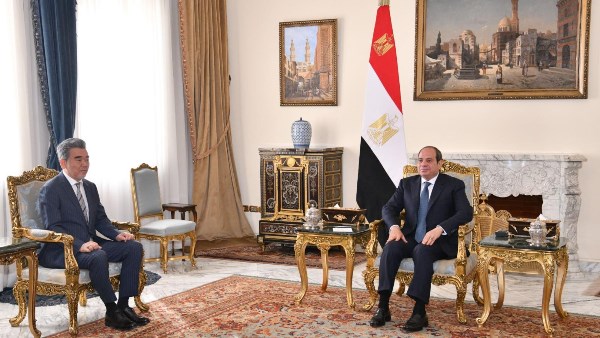 الرئيس السيسى يستقبل رئيس جامعة هيروشيما اليابانية