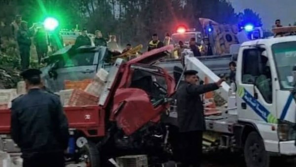 ارتفاع عدد ضحايا حادث التصادم في مدينة السادات إلى 9 أشخاص 