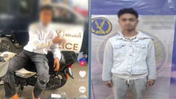 "الداخلية تقبض على طالب بعد تداول صورته وهو يلوح بإشارات مسيئة أمام سيارة شرطة بالقاهرة" 