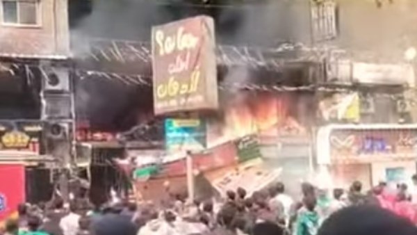 حريق في مطعم كشري هند بالحوامدية ونجاح الحماية المدنية في السيطرة عليه 