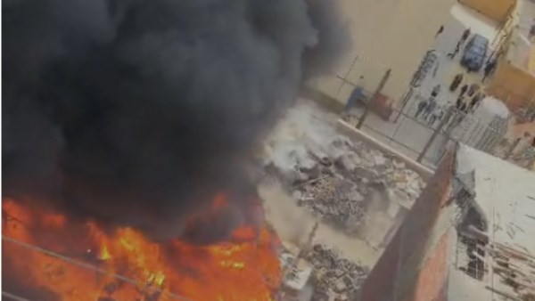 الحماية المدنية تسيطر على حريق داخل مخزن بالحوامدية دون إصابات 