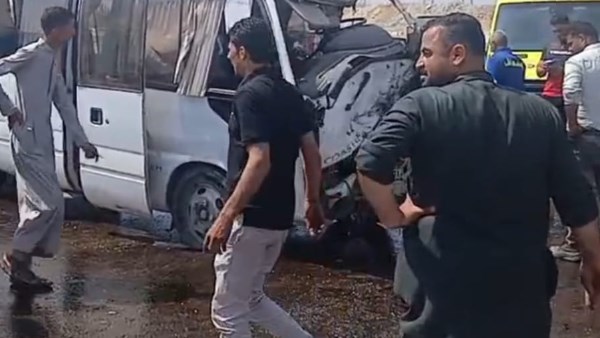 تفاصيل وصور حادث تصادم أتوبيس طلاب مع سيارة نقل جامبو في كرداسة
