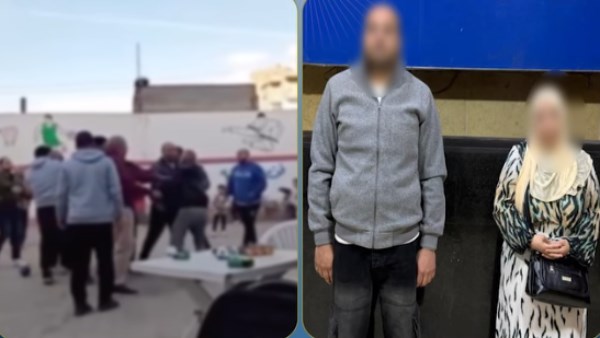 مشاجرة بين سيدة وطليقها