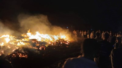 السيطرة على حريق التهم 4 أفدنة قمح بالفيوم