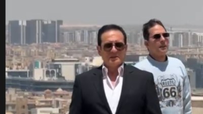 محمد ثروت  في جنازة هاني شاكر