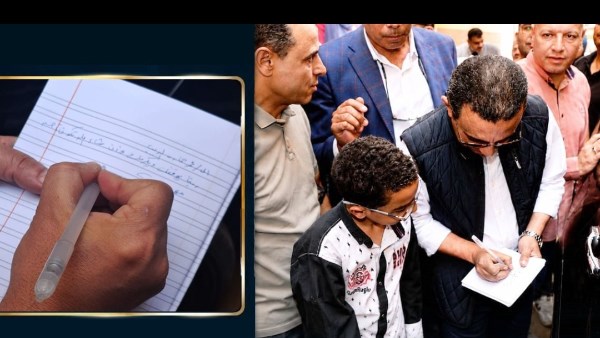 محافظ المنوفية يجبر بخاطر طفل من أبناء مدينة الشهداء 