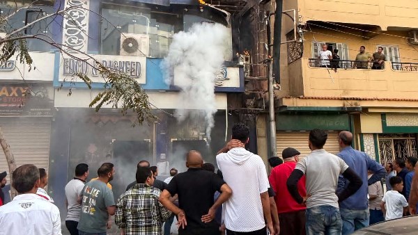 حريق مطعم شهير بدمنهور 