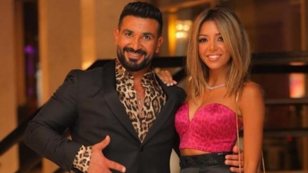 أحمد سعد وزوجته علياء بسيونى 
