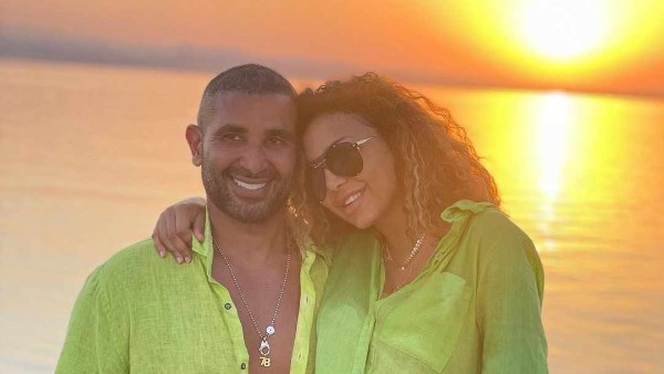 أحمد سعد وزوجته علياء بسيونى 
