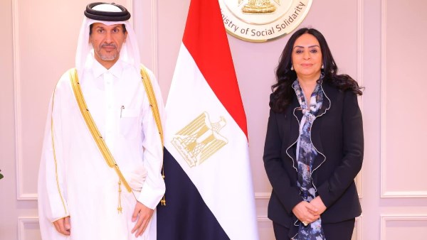 وزيرة التضامن الاجتماعي تستقبل سفير دولة قطر لدى مصر