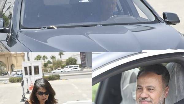 أيمن عزب وإيهاب فهمي سلوى محمد علي في جنازة عبدالرحمن أبو زهرة 