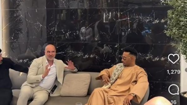 محمد رمضان أُثناء تواجده في العرض الخاص بفيلمه الجديد أسد 