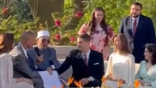 تامر هجرس يحتفل بعقد قران ابنته تمارا
