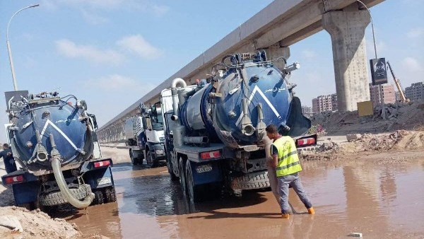 تفاصيل الكسر المفاجئ في خط مياه حدائق أكتوبر 