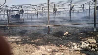 أثناء الحريق