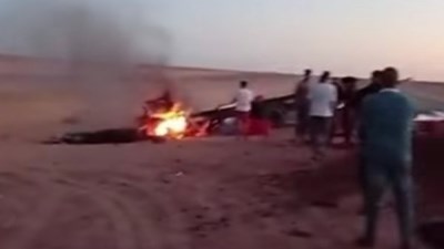 حريق ضخم يعطل الحركة المرورية بالواحات البحرية
