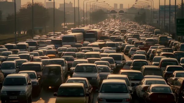 تباطؤ  الطرق والمحاور الرئيسية بالقاهرة خلال ساعات الذروة