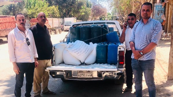 ضبط مطحن بن وبنزين قبل طرحهما بالسوق السوداء