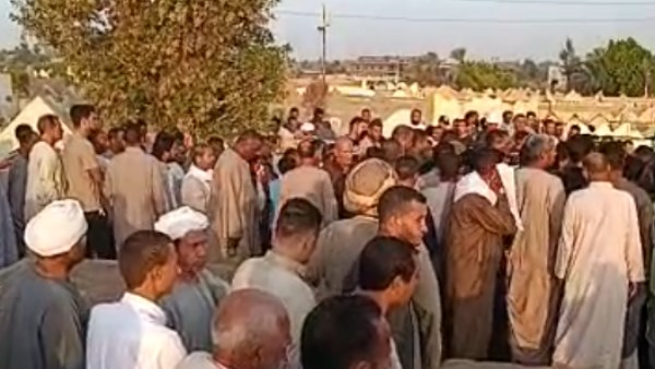 دفن جثامين الضحايا الأربعة بقرية السعدية في الفيوم 