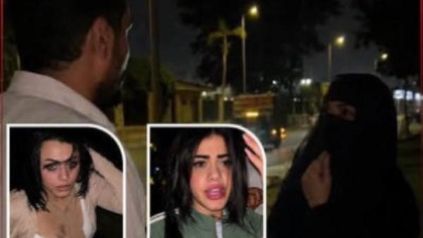 جانب من مقطع الفيديو وأطراف المشاجرة
