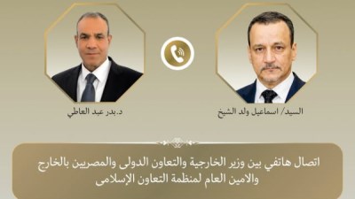 وزير الخارجية يجري اتصالا هاتفيا مع أمين عام منظمة التعاون الإسلامي