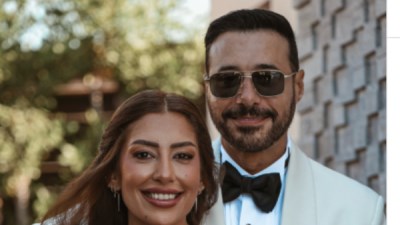 أحمد السعدني وزوجته ميرنا الهلباوي 