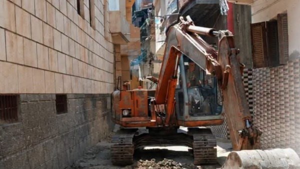 تركيب بلاط إنترلوك بشوارع الرحمانية 