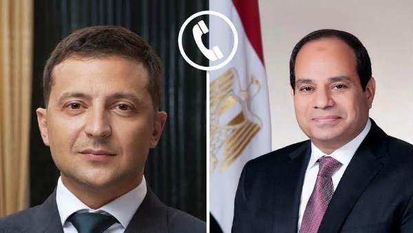 الرئيس عبد الفتاح السيسي، و الرئيس الأوكراني فولوديمير زيلينسكي - صورة أرشيفية