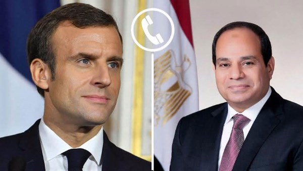 الرئيس عبد الفتاح السيسي والرئيس إيمانويل ماكرون