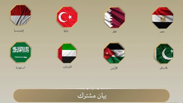 بيان مشترك لـ وزراء خارجية مصر و7 دول 