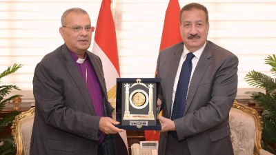 محافظ بورسعيد ورئيس الطائفه الانجيلية 