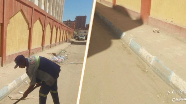 مطروح تكثف النظافة بمحيط المدارس وتضع خطة لرفع المخلفات