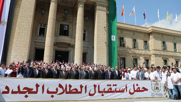 جانب من الجولة التفقدية داخل جامعة القاهرة 