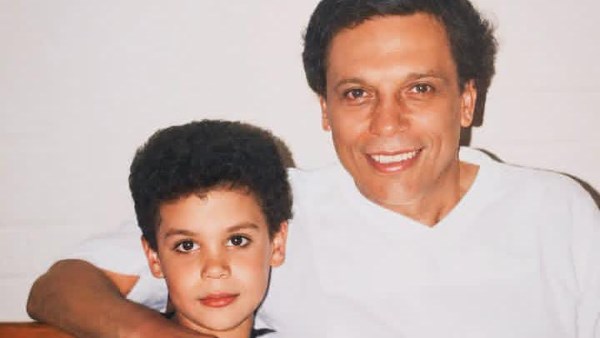محمد إمام مع والده 