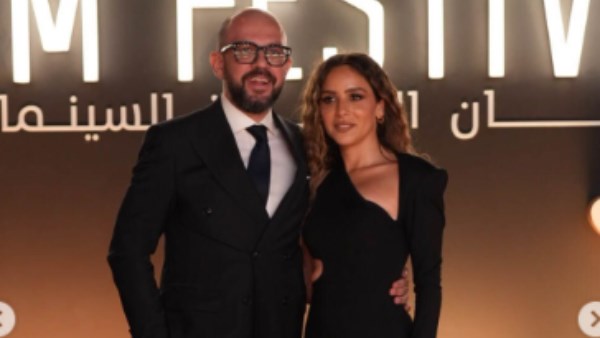  جميلة عوض وزوجها أحمد حاتم