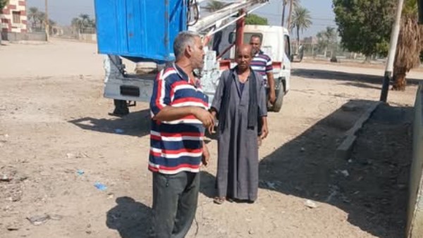 استمرار أعمال صيانة ورفع كفاءة منظومة الإنارة العامة 