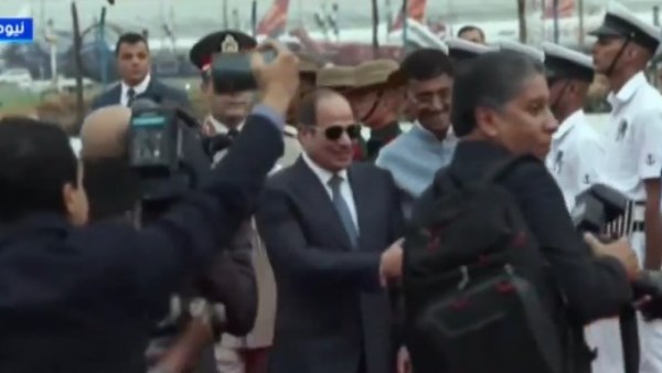 الرئيس السيسي يصل إلى نيودلهي